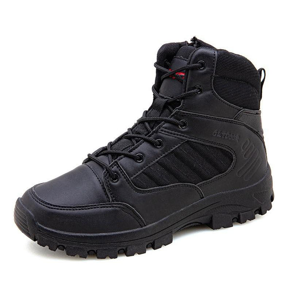 2021 Military Ankle Boots Men Outdoor Leather Tactical Combat Men Boots Army Hunting Work Boots Men Shoes Fashion Men Sneakers