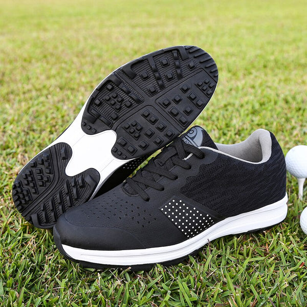 2021 New Waterproof Men Golf Shoes Big Size 39-46 Outdoor Training Sneakers Men Mesh Breathable Black Gray Golf Sport Shoes Man