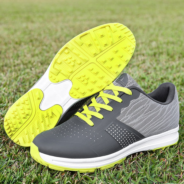 2021 New Waterproof Men Golf Shoes Big Size 39-46 Outdoor Training Sneakers Men Mesh Breathable Black Gray Golf Sport Shoes Man