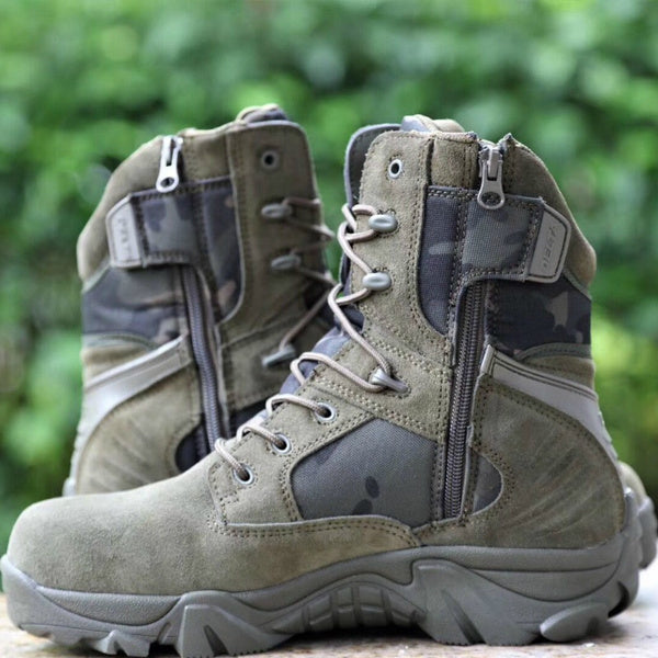 Army Male Commando Combat Desert Winter Outdoor Hiking Boots Landing Tactical Military Shoes (Size 36 - 47)