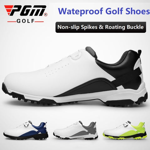 Waterproof Sneakers Mens Golf Shoes Breathable Fitness Training Golf Shoe Lightweight Man Non-Slip Rotating Buckle Golf Trainers