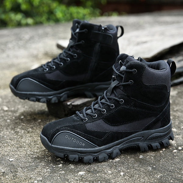 Tactical Military Combat Boots Men Genuine Leather US Army Hunting Trekking Camping Mountaineering Winter Work Shoes