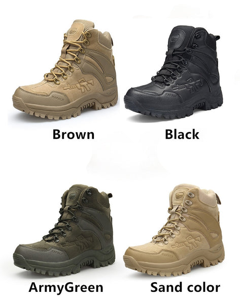 2021 Men Military Boots Outdoor Hiking boots Non-slip rubber Boots Tactical Desert Combat Boots Army Work Shoes Men Sneakers