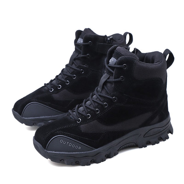 Tactical Military Combat Boots Men Genuine Leather US Army Hunting Trekking Camping Mountaineering Winter Work Shoes