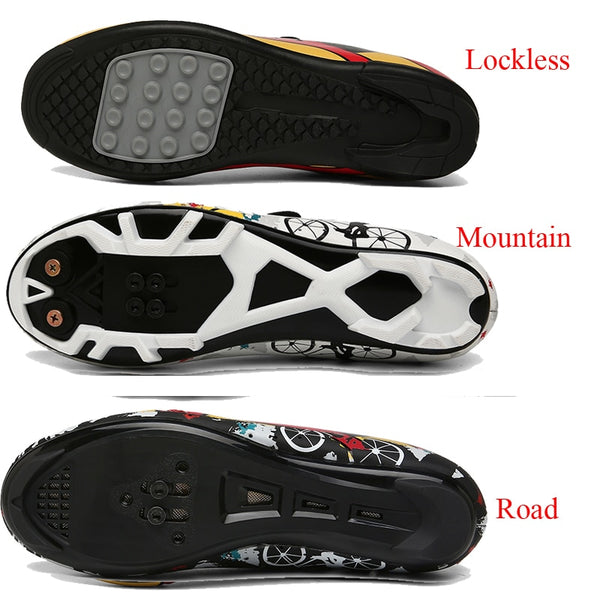 MTB Cycling Shoes Men Women Outdoor Sports Self-locking Road Bike Racing Bicycle Sneakers Shoe Flat Cleat Mountain SPD