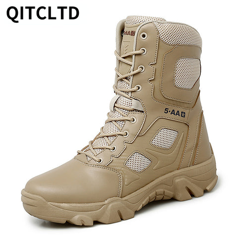 Desert Tactical Men Boots Wear-resisting Army Boots Men Fashion Outdoor Hiking Men Combat Ankle Boots Zapatos Hombre Big Size 47